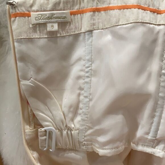 Shoshanna Cream & Pink Strapless Striped Mini Dress size 6 Sweetheart Neckline - Picture 12 of 12